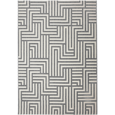 Carpete In & Out Metropolitan Geometrico Natural Cinza 120x170